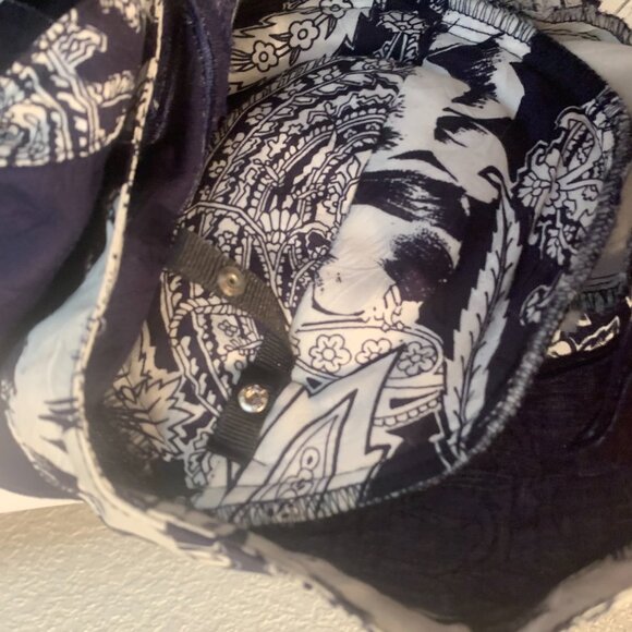 Vintage Diane Freis cotton skirt and top set navy white one size almost new cond - Picture 12 of 13